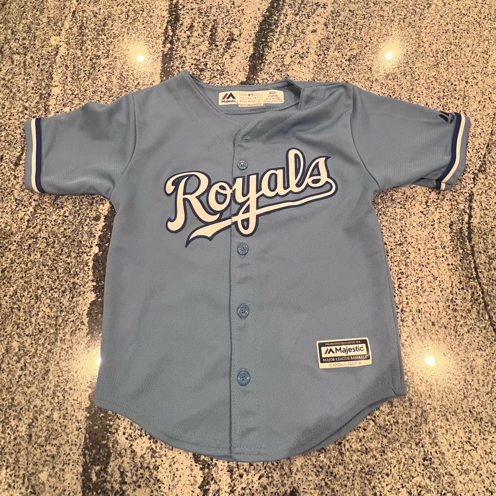 Majestic Kids Baby Blue Royals Jersey